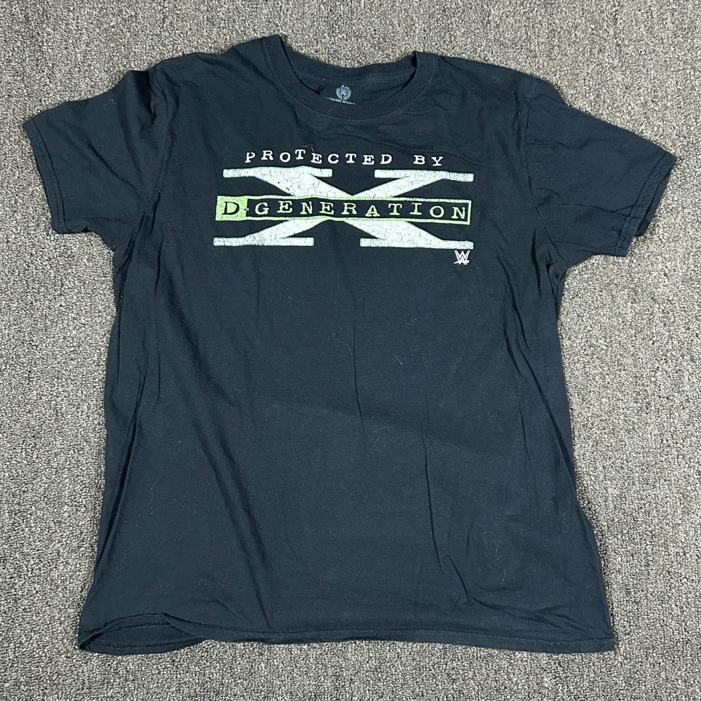 WWE D-Generation X T-Shirt Mens Large Black Excellent DX Wrestling Graphic Tee